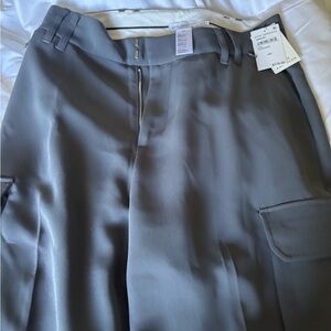 Good American Wide Leg Pants in Gray